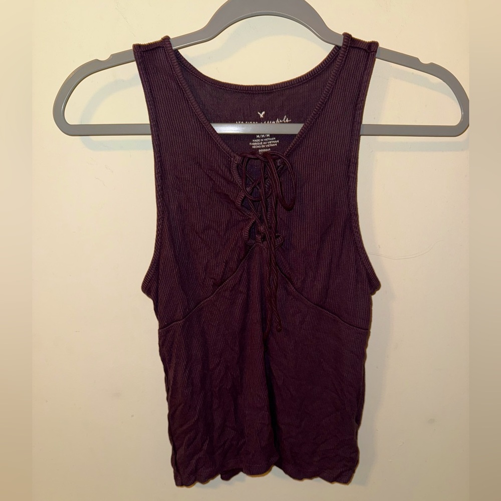 American Eagle Essentials Purple Crop Top